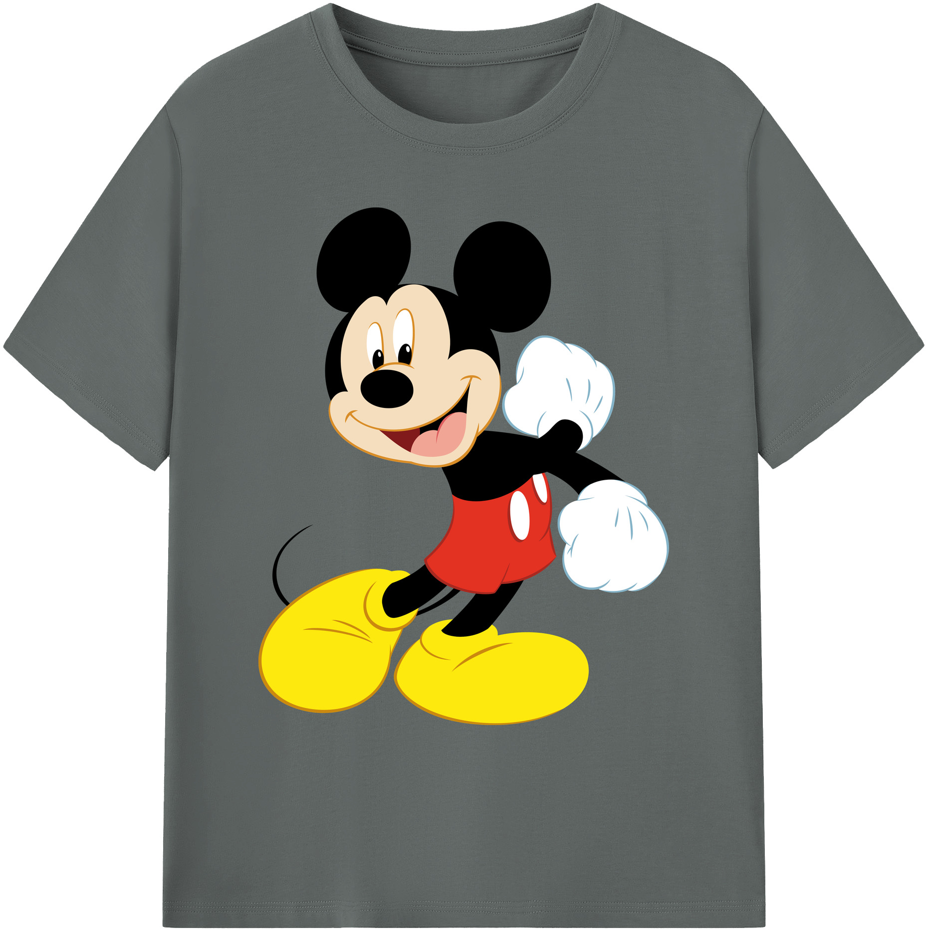 ミッキーマウス Mickey Mouse 綿100％ メンズ半袖Tシャツ｜肌触りやわらか＆通気性